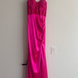 Elegant Pink Evening Gown